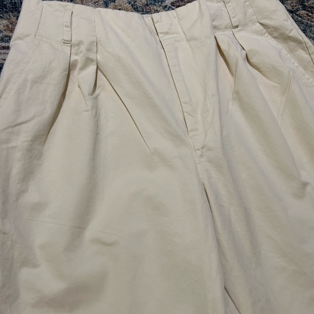 Who What Wear Cream High-Waist Pleated Pants - Picture 10 of 11